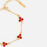 RED CLOVER BRACELET | 18K Gold