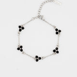 MIDNIGHT CLOVER BRACELET | Silver