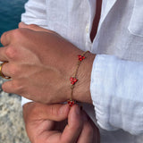 RED CLOVER BRACELET | 18K Gold