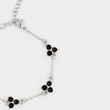 MIDNIGHT CLOVER BRACELET | Silver