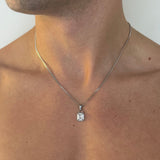 WHITE GEMSTONE CHAIN | Silver
