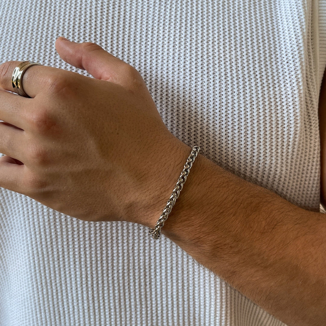WHEAT BRACELET 5MM | Silver