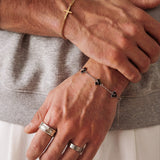 MIDNIGHT CLOVER BRACELET | Silver