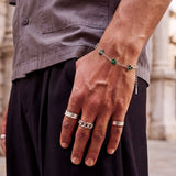 GREEN CLOVER BRACELET | Silver