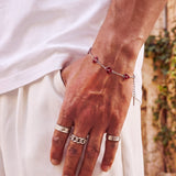 RED CLOVER BRACELET | Silver
