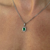 GREEN GEMSTONE CHAIN | Silver