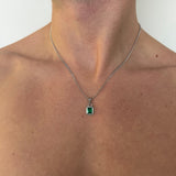 GREEN GEMSTONE CHAIN | Silver