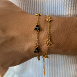MIDNIGHT CLOVER BRACELET | 18K Gold