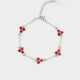 RED CLOVER BRACELET | Silver