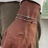 RED CLOVER BRACELET | Silver