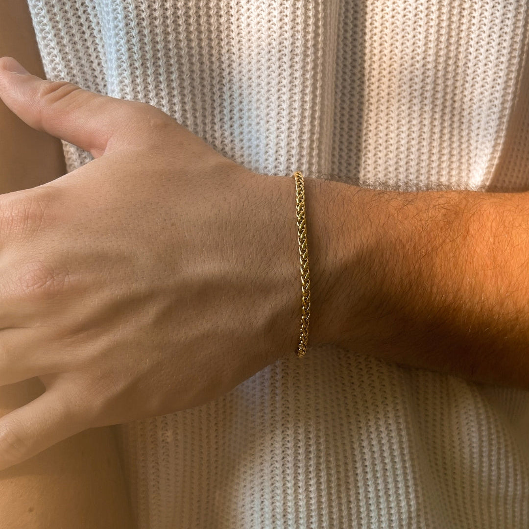 WHEAT BRACELET 3MM | 18K Gold