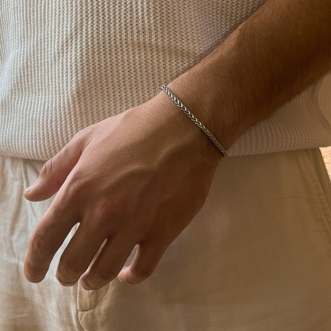 WHEAT BRACELET 3MM | Silver