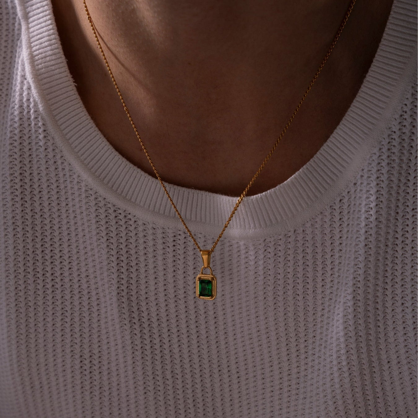 GREEN GEMSTONE CHAIN | 18K Gold
