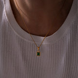 GREEN GEMSTONE CHAIN | 18K Gold