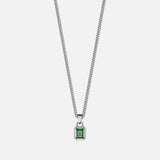 GREEN GEMSTONE CHAIN | Silver