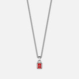RED GEMSTONE CHAIN | Silver