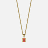 RED GEMSTONE CHAIN | 18K Gold