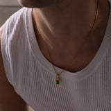 GREEN GEMSTONE CHAIN | 18K Gold