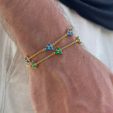 GREEN CLOVER BRACELET | 18K Gold