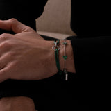 GREEN UNITY BRACELET | Silver