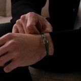 GREEN UNITY BRACELET | Silver