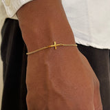 CROSS BRACELET | 18K Gold