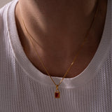 RED GEMSTONE CHAIN | 18K Gold