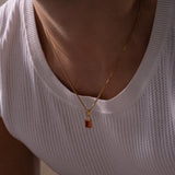 RED GEMSTONE CHAIN | 18K Gold