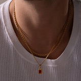 RED GEMSTONE CHAIN | 18K Gold