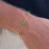 GREEN CLOVER BRACELET | 18K Gold