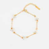 WHITE CLOVER BRACELET | 18K Gold