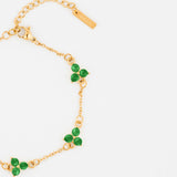 GREEN CLOVER BRACELET | 18K Gold