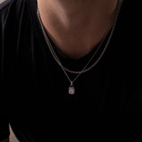 WHITE GEMSTONE CHAIN | Silver
